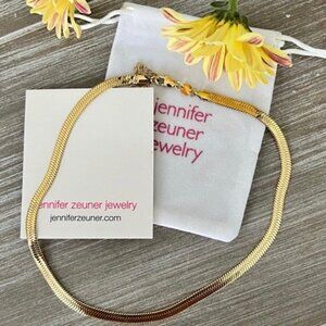 Jennifer Zeuner 14K Yellow Gold Plated Herringbone Hamilton Necklace